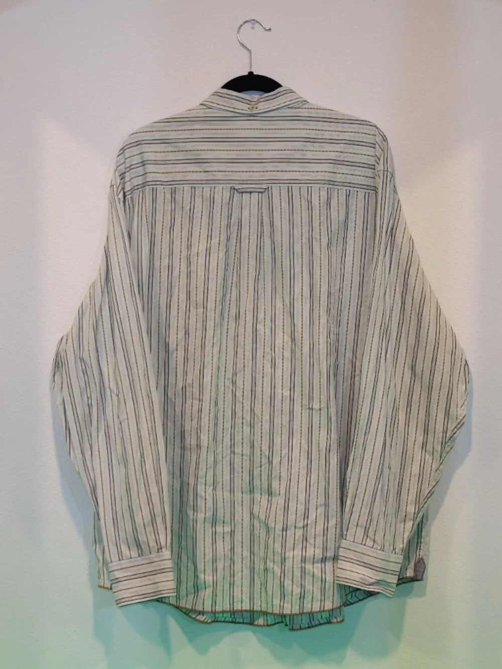 Tommy Bahama Jeans Men's Light Colored Cotton Button-Down Striped Shirt Size XXL